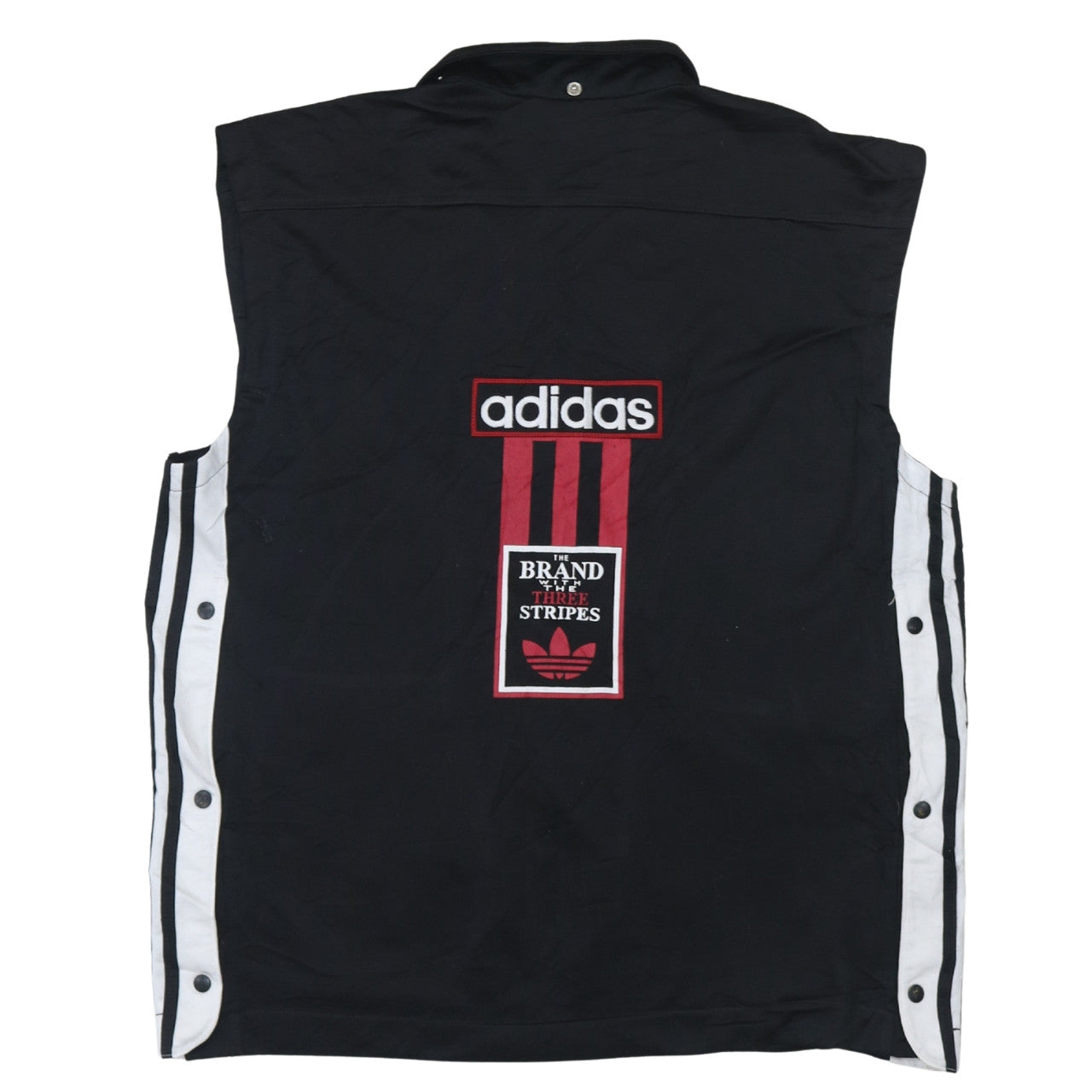 adidas Mens Black L Sports Waistcoat Bodywarmer Logo Zip Vest