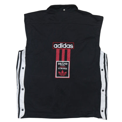 adidas Mens Black L Sports Waistcoat Bodywarmer Logo Zip Vest