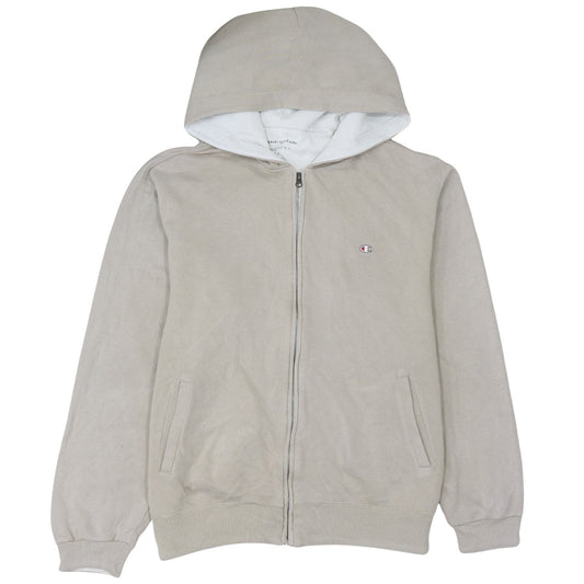 Mens UK Size M Champion Beige Full Zip Hoodie