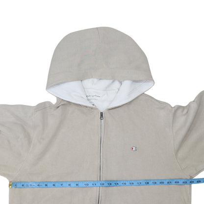 Mens UK Size M Champion Beige Full Zip Hoodie