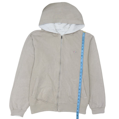 Mens UK Size M Champion Beige Full Zip Hoodie