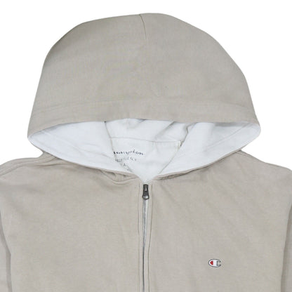 Mens UK Size M Champion Beige Full Zip Hoodie