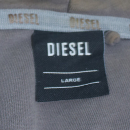 Mens UK Size L Diesel Grey Full Zip Hoodie
