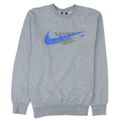 Mens UK Size S Nike Grey Pullover Sweatshirt