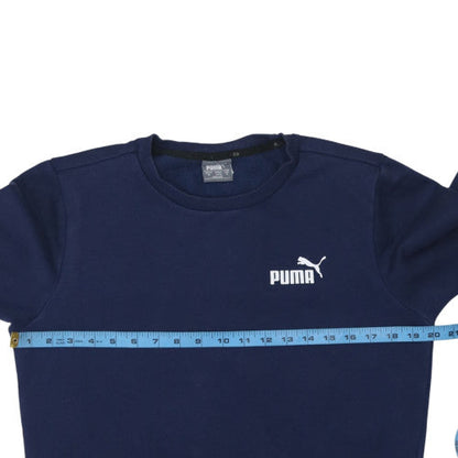 Mens UK Size XS PUMA Blue Pullover Sweatshirt