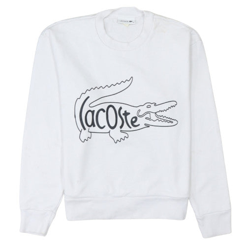 Womens UK Size 10 Lacoste White Pullover Sweatshirt