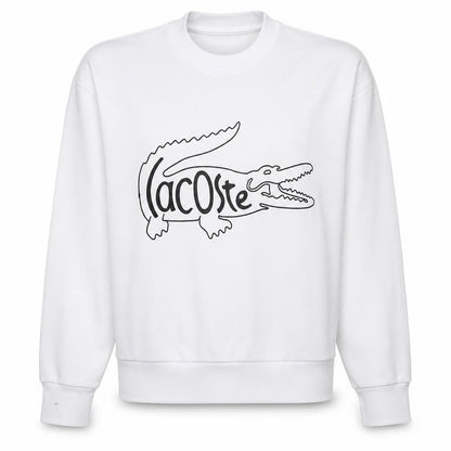 Womens UK Size 10 Lacoste White Pullover Sweatshirt