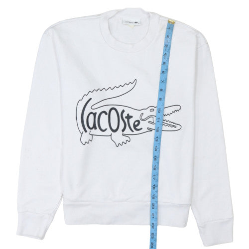Womens UK Size 10 Lacoste White Pullover Sweatshirt