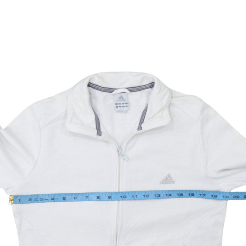 Womens UK Size 14 adidas White Running & Jogging Gym & Training Walking Jacket