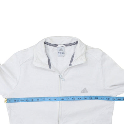 Womens UK Size 14 adidas White Running & Jogging Gym & Training Walking Jacket