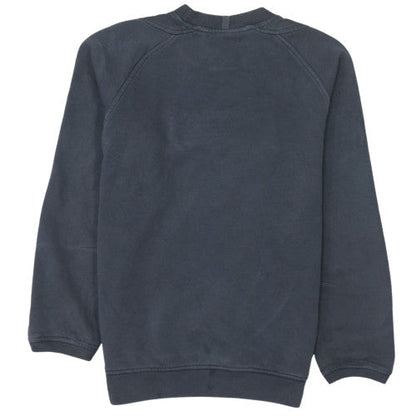 Adidas Boys Blue Crew Neck Sweatshirt Size 14 Years Logo Fleece Pullover