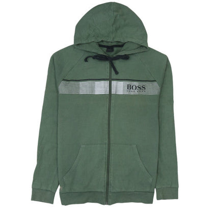 Mens UK Size M HUGO BOSS Green Full Zip Hoodie