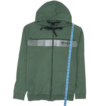 Mens UK Size M HUGO BOSS Green Full Zip Hoodie