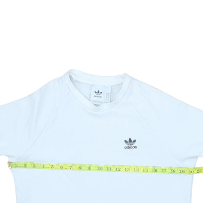 Mens UK Size S adidas White Pullover Sweatshirt