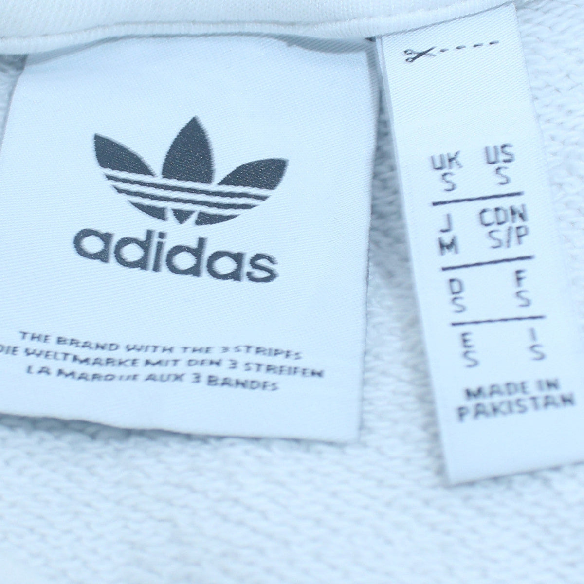 Mens UK Size S adidas White Pullover Sweatshirt
