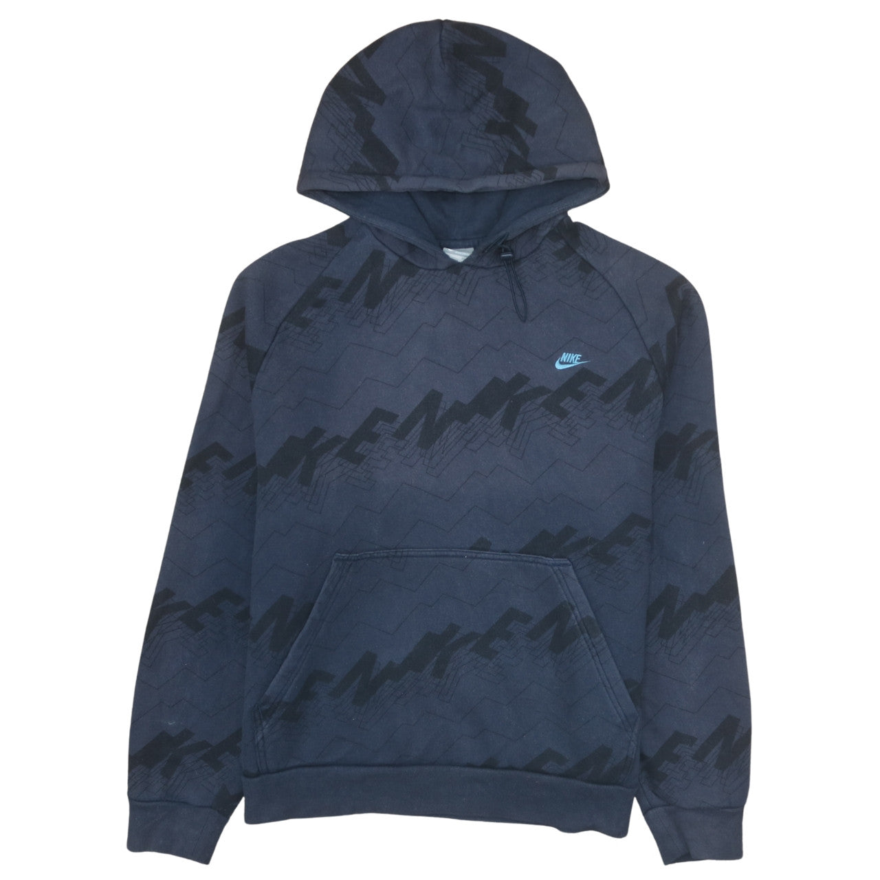 Mens UK Size L Nike Blue Pullover Hoodie