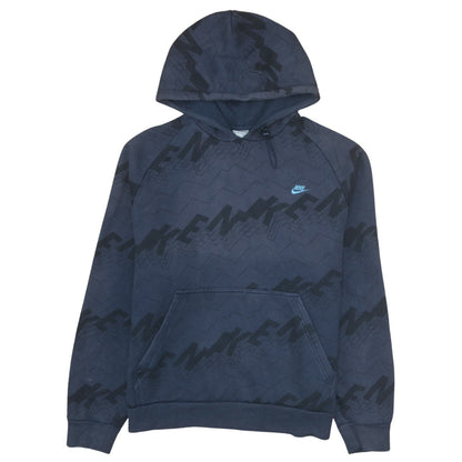 Mens UK Size L Nike Blue Pullover Hoodie