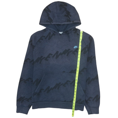 Mens UK Size L Nike Blue Pullover Hoodie