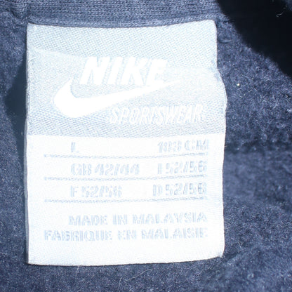Mens UK Size L Nike Blue Pullover Hoodie
