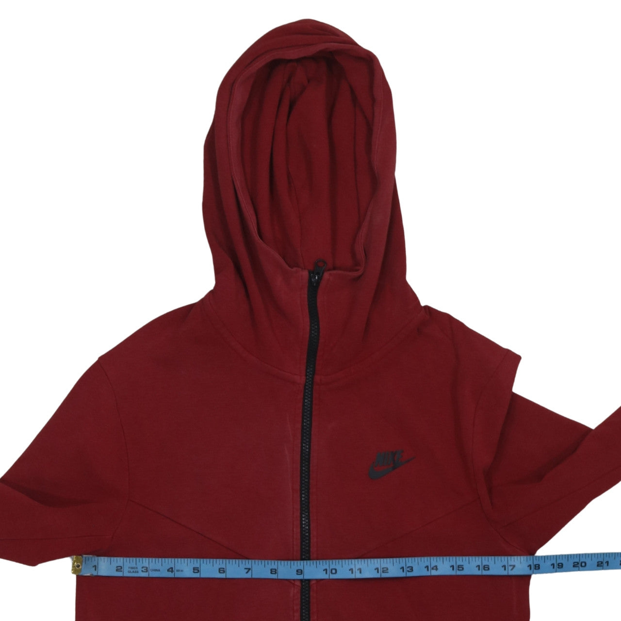 Mens UK Size XS Nike Red Full Zip Hoodie