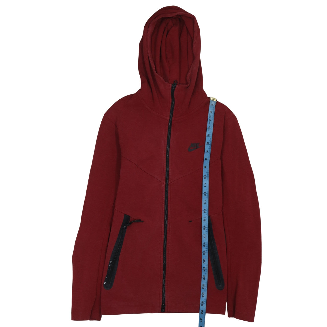 Mens UK Size XS Nike Red Full Zip Hoodie