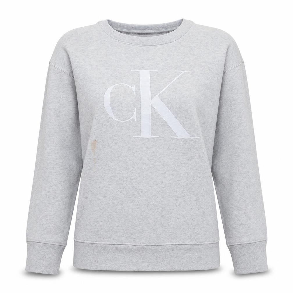Womens UK Size S Calvin Klein Jeans Grey Pullover Sweatshirt