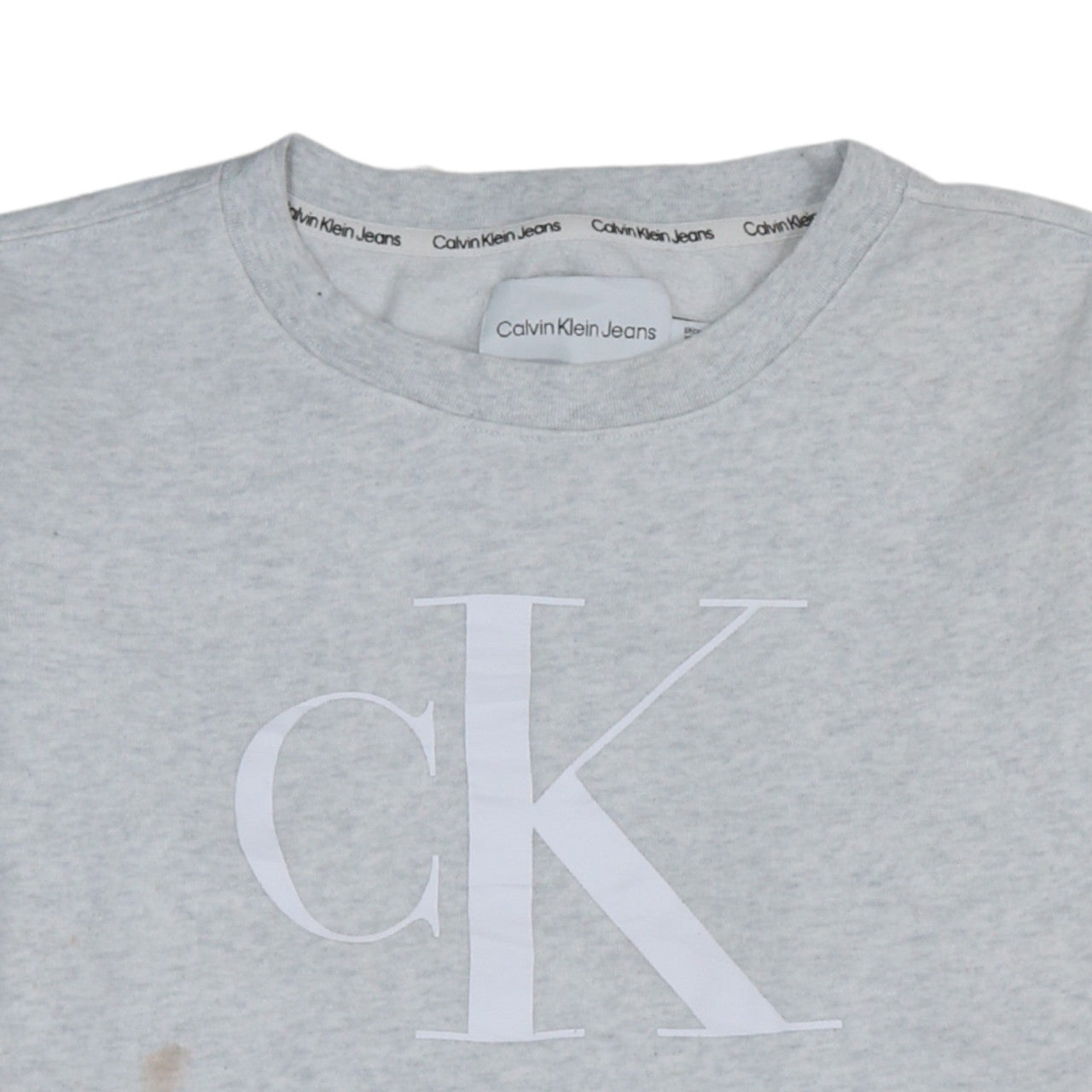 Womens UK Size S Calvin Klein Jeans Grey Pullover Sweatshirt