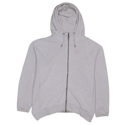 Womens UK Size M Nike Beige Full Zip Hoodie