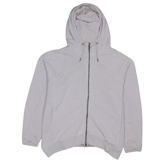 Womens UK Size M Nike Beige Full Zip Hoodie