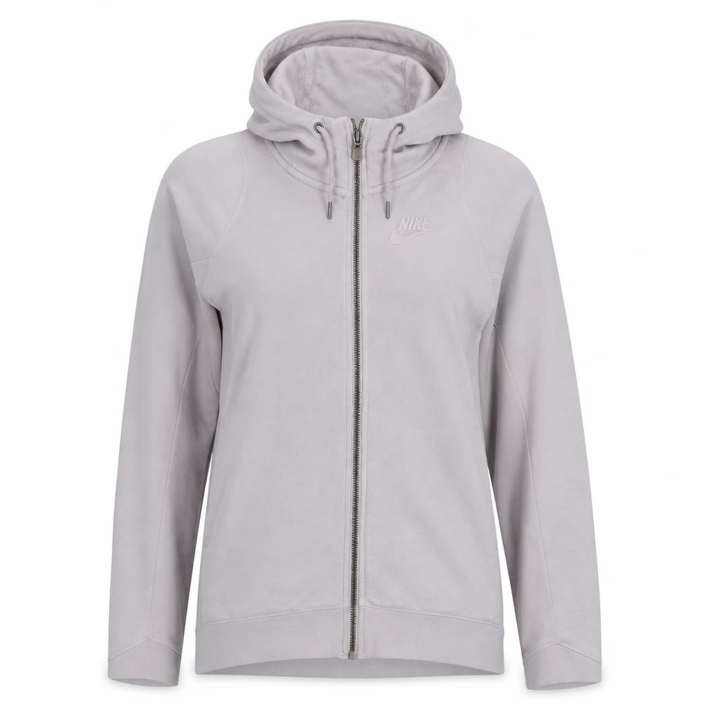 Womens UK Size M Nike Beige Full Zip Hoodie