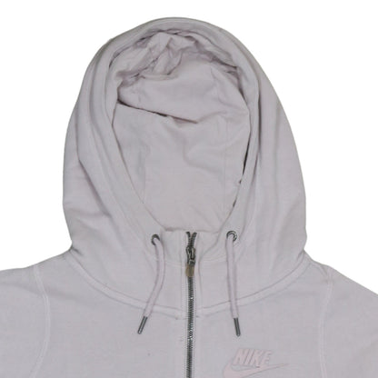 Womens UK Size M Nike Beige Full Zip Hoodie