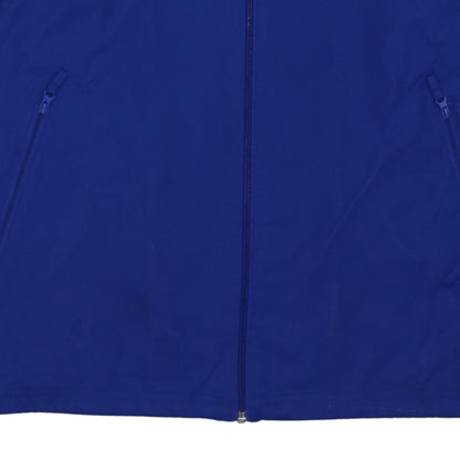 Uhlsport Men's Blue Hooded Windbreaker Jacket Size L 42in Chest