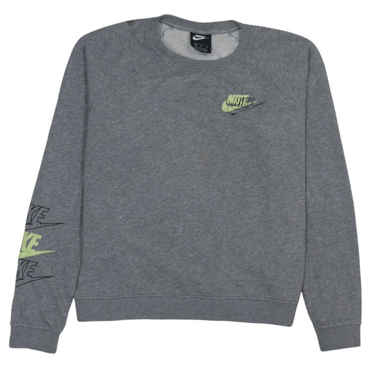 Womens UK Size M Nike Grey Pullover Sweatshirt