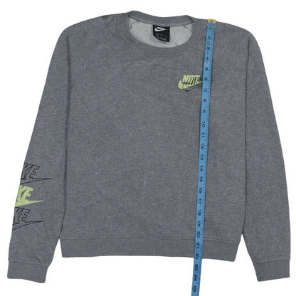 Womens UK Size M Nike Grey Pullover Sweatshirt
