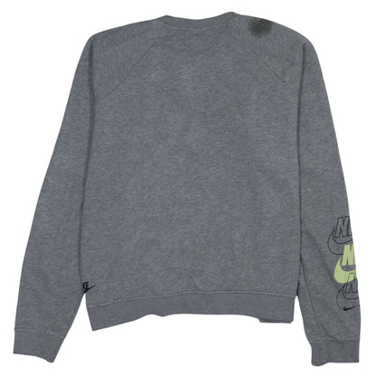 Womens UK Size M Nike Grey Pullover Sweatshirt