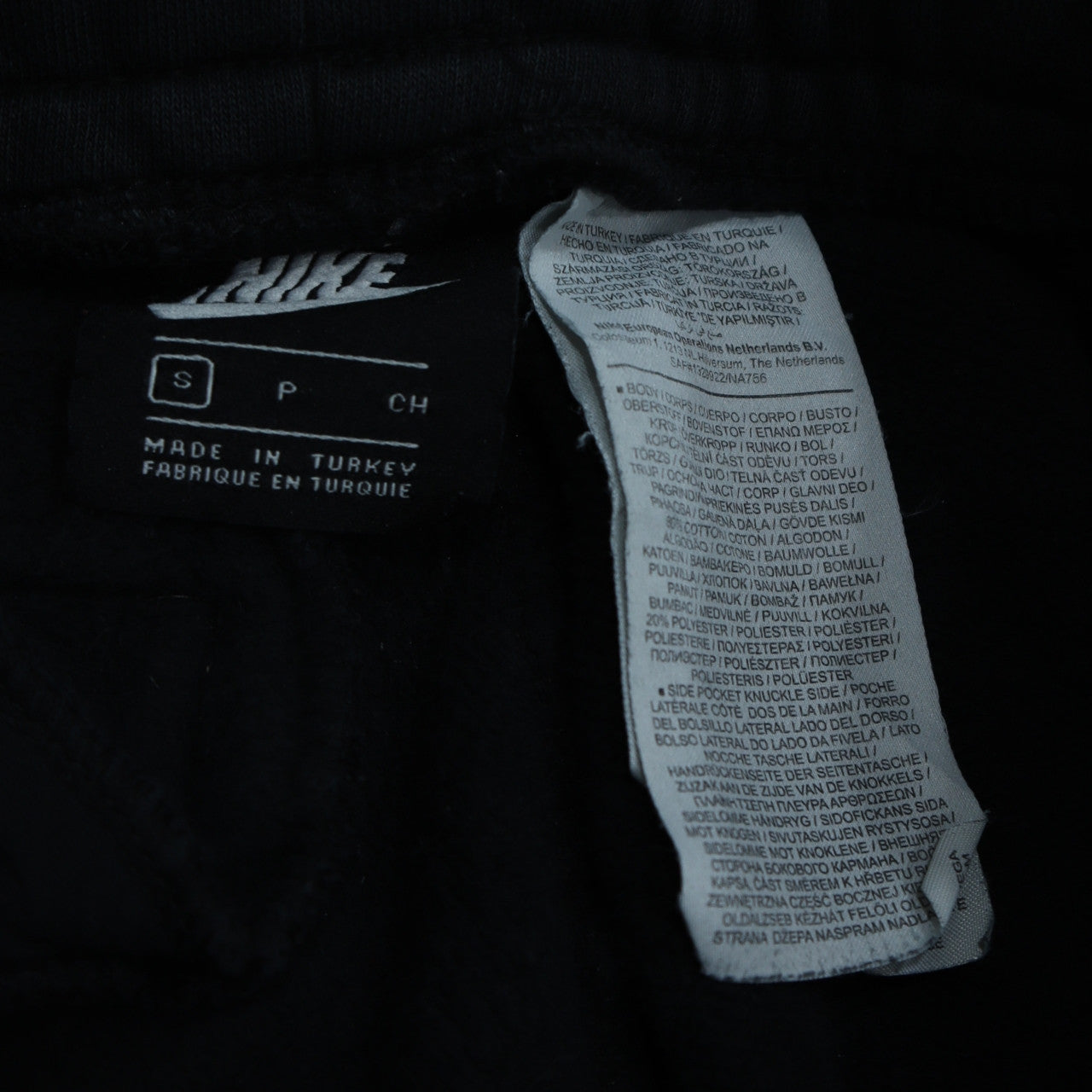 Mens UK Size S Nike Regular Fit Jogger Black Trousers