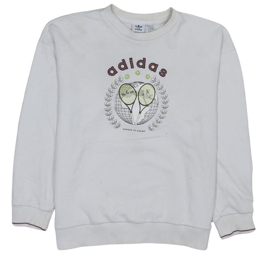 Womens UK Size 10 adidas White Pullover Sweatshirt