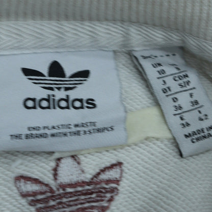 Womens UK Size 10 adidas White Pullover Sweatshirt