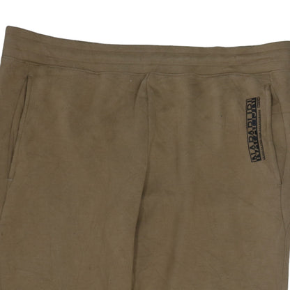 Napapijri Men Brown Jogger Trousers L Regular Fit Cotton Blend