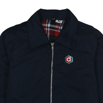 Agence Pattern Men's Blue Cotton Bomber Jacket L Full Zip Casual