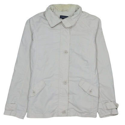 Womens UK Size L Lands' End White Basic Jacket