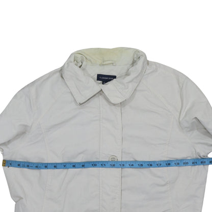Womens UK Size L Lands' End White Basic Jacket