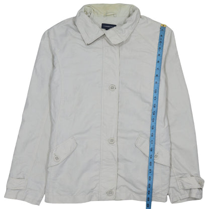 Womens UK Size L Lands' End White Basic Jacket