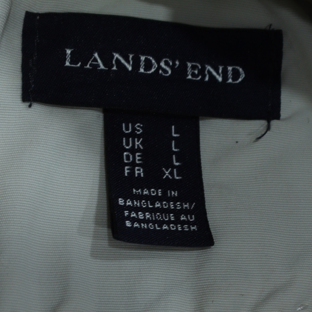 Womens UK Size L Lands' End White Basic Jacket