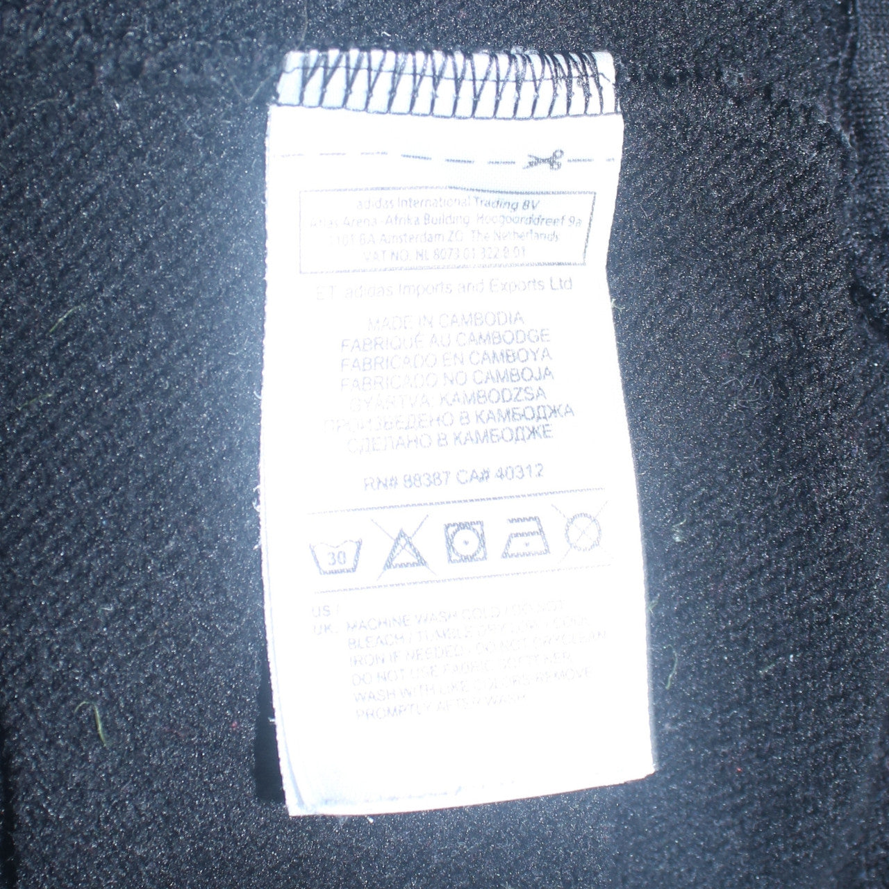 Mens UK Size L adidas Black Pullover Sweatshirt
