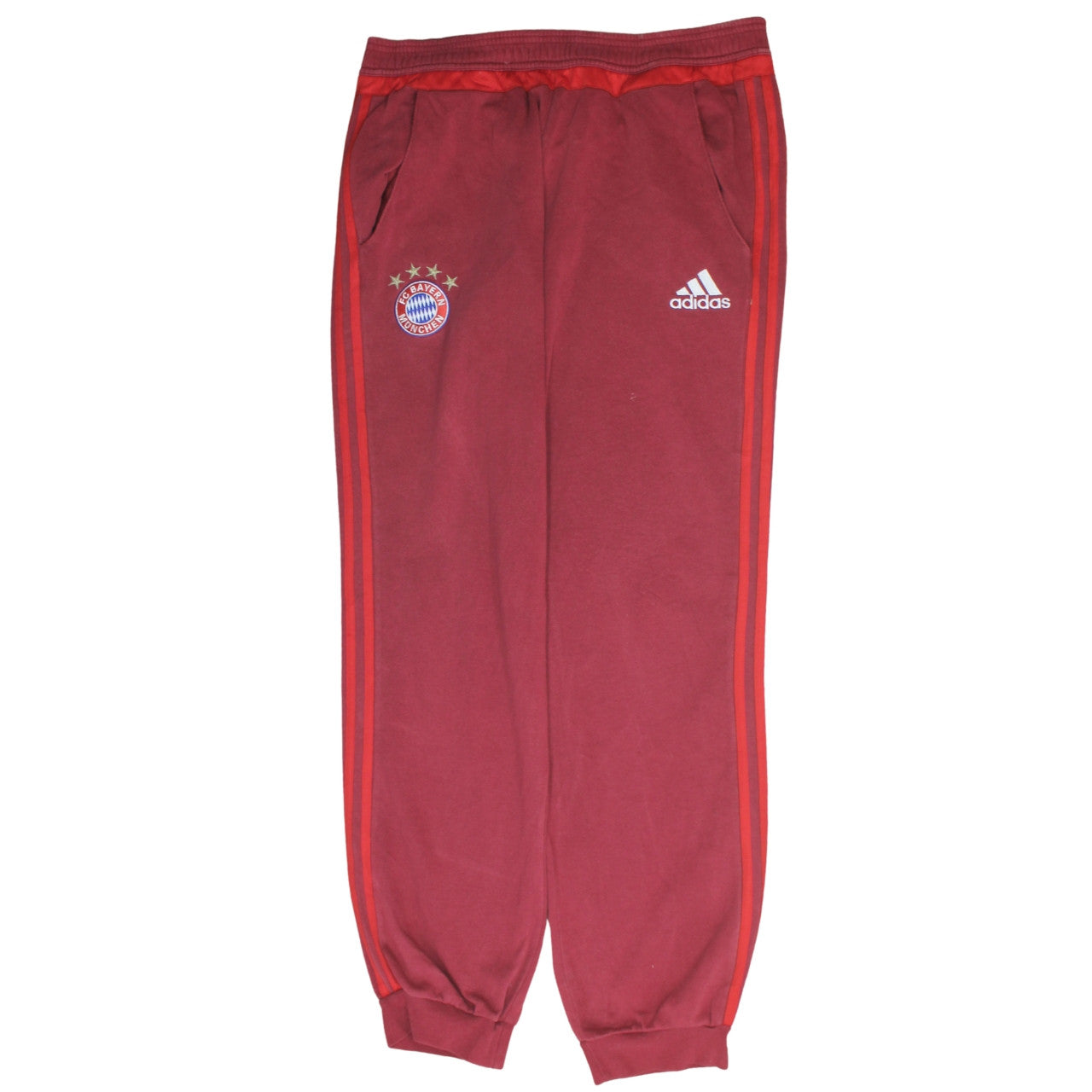 Mens UK Size L adidas Regular Fit Sweatpants Red Trousers