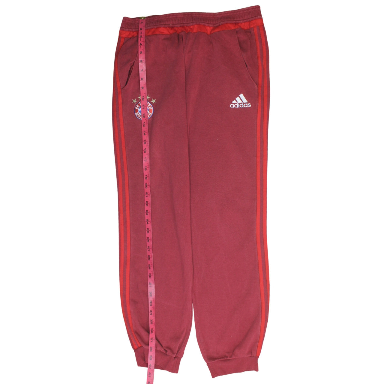 Mens UK Size L adidas Regular Fit Sweatpants Red Trousers