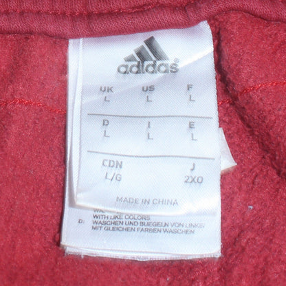 Mens UK Size L adidas Regular Fit Sweatpants Red Trousers