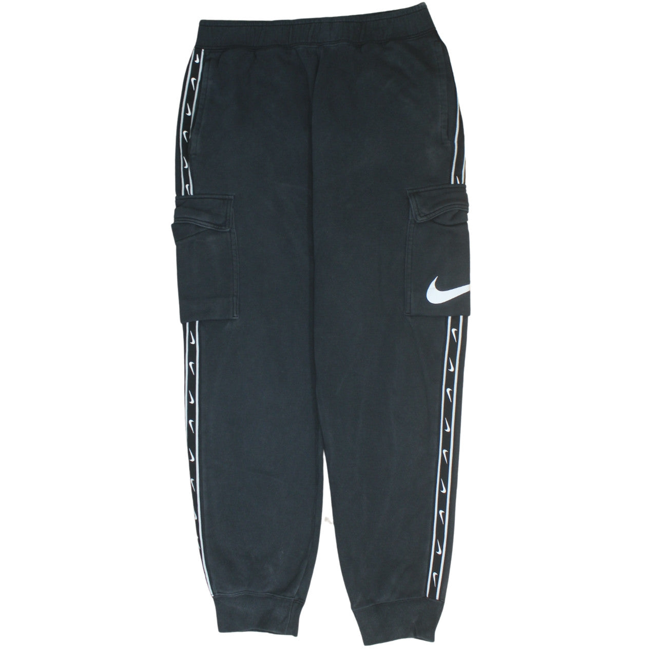 Mens UK Size M Nike Regular Fit Cargo Black Trousers