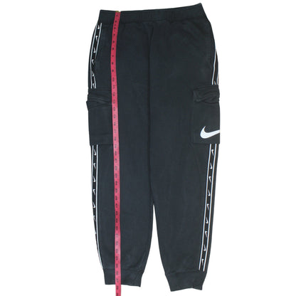 Mens UK Size M Nike Regular Fit Cargo Black Trousers